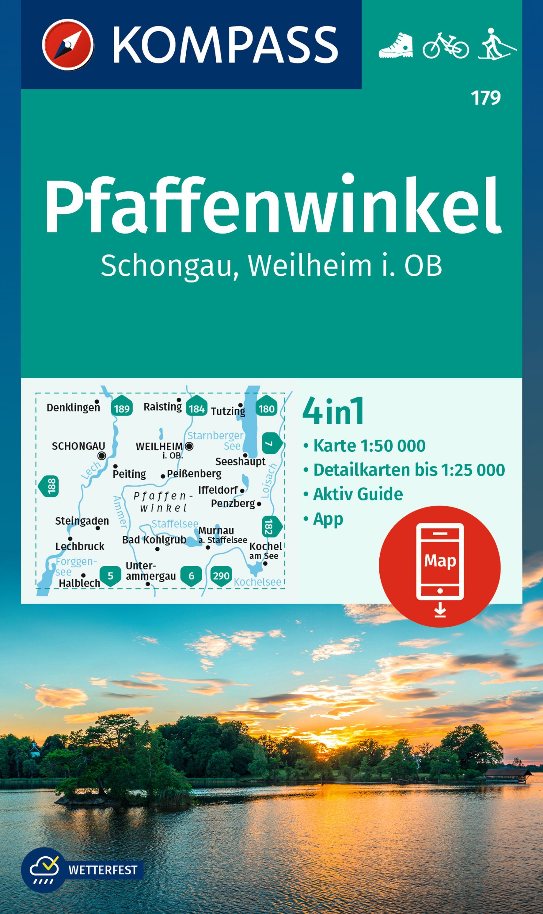 9783991218784 Cover Kompass Wanderkarte Pfaffenwinkel
