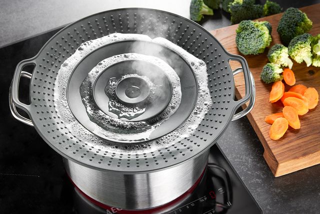 Teeinsatztopf, Schnellkochtopf, Dampfsieb, Stellschirm, Gemüsegarner