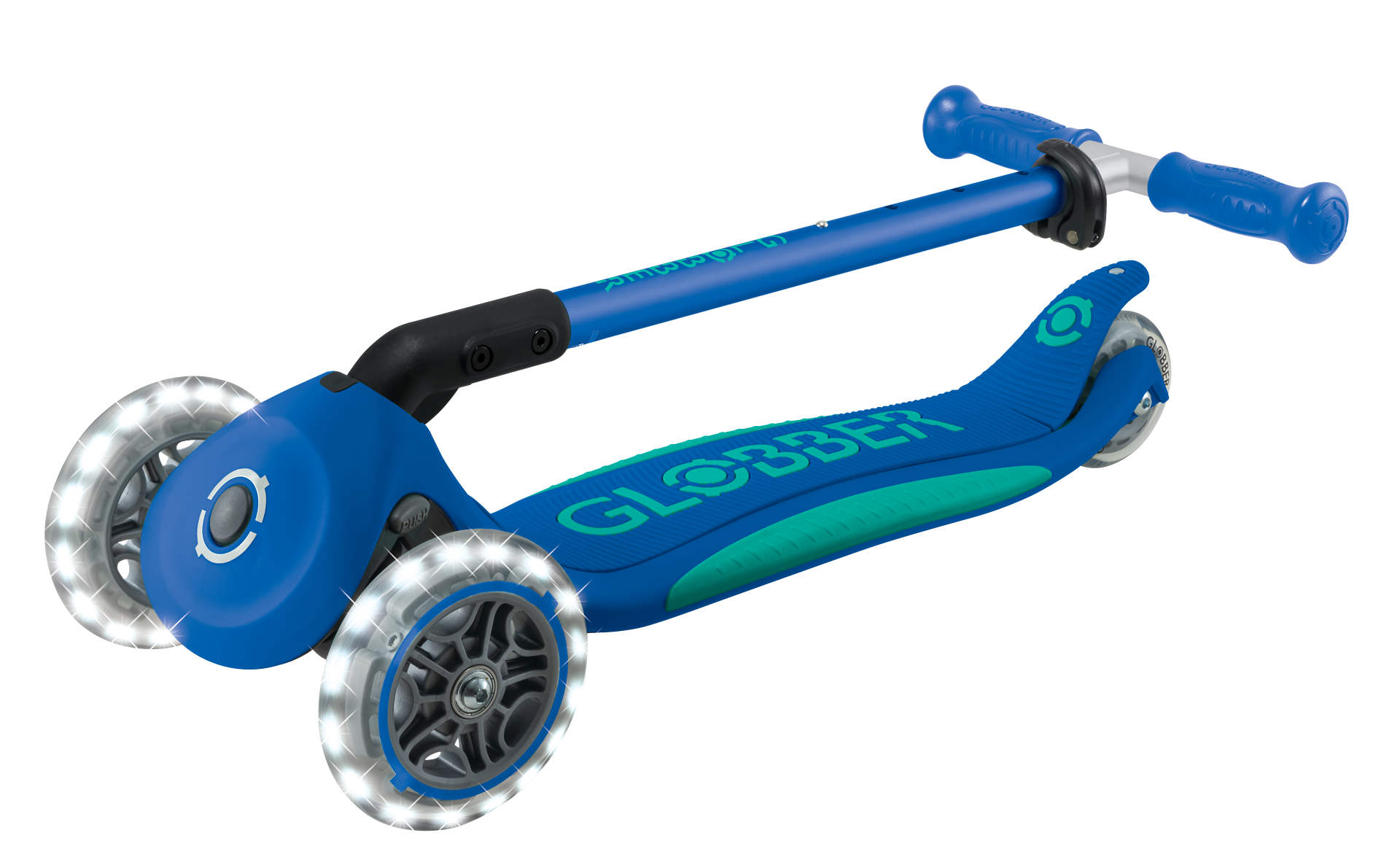 Kinderroller, Fahrzeug blau türkis