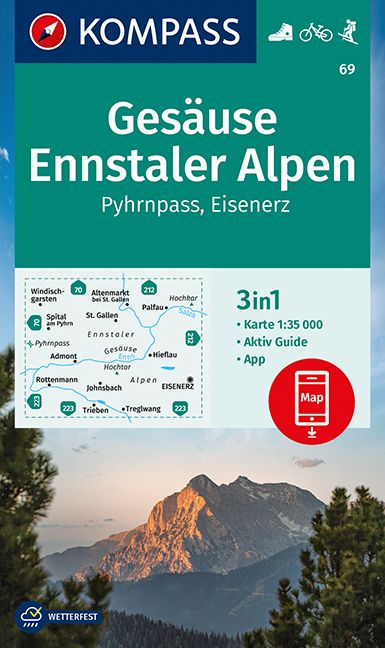 9783991212522 Cover, Kompass Wanderkarte Gesäuse