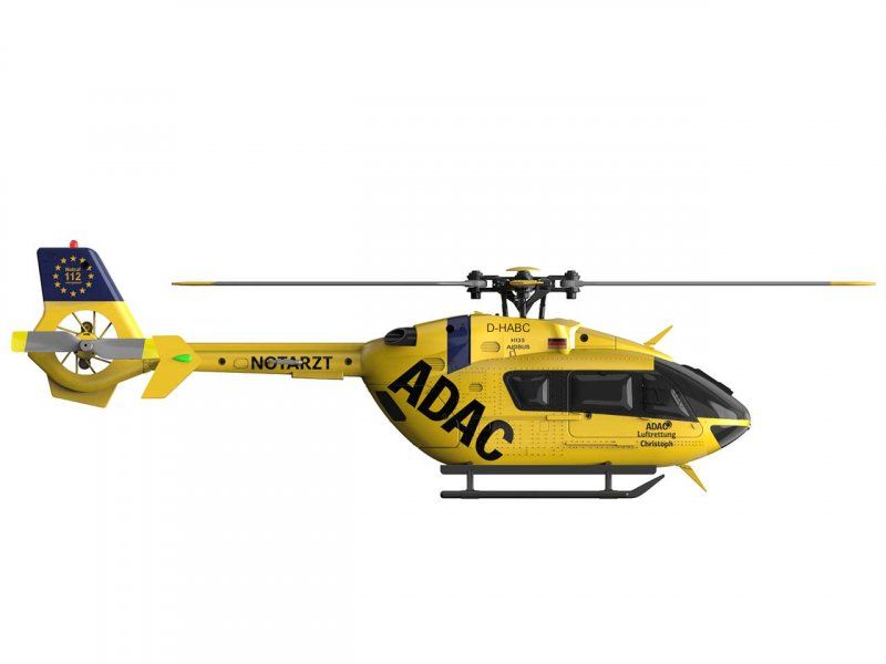 ec135-helicopter-adac-rtf-3 ADAC Hubschraubermodell, gelb, seitlich