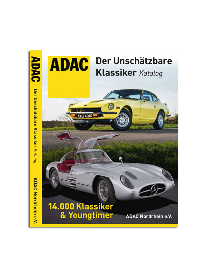 Oldtimerkatalog "Der unschätzbare Klassiker" ADAC Oldtimer Magazin, Sprach, Werbung, Rad, Leichtmetallfelge, Plakat,