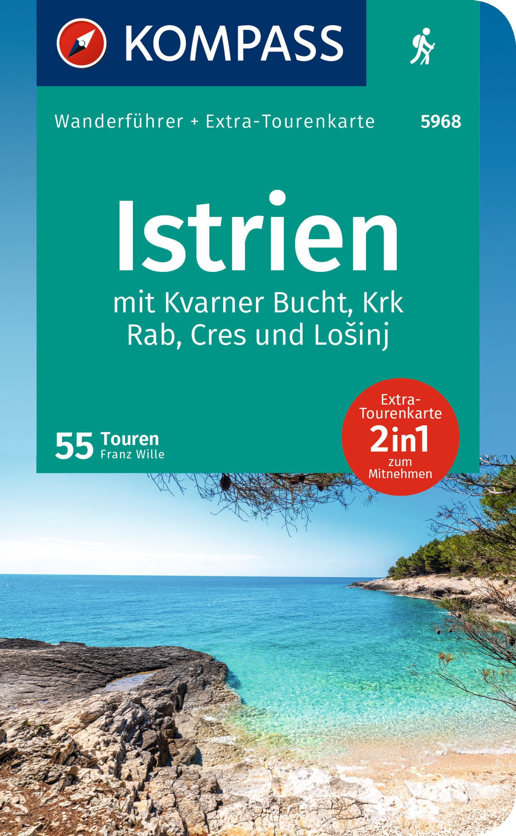 9783991218210 Cover Kompass Wanderführer Istrien