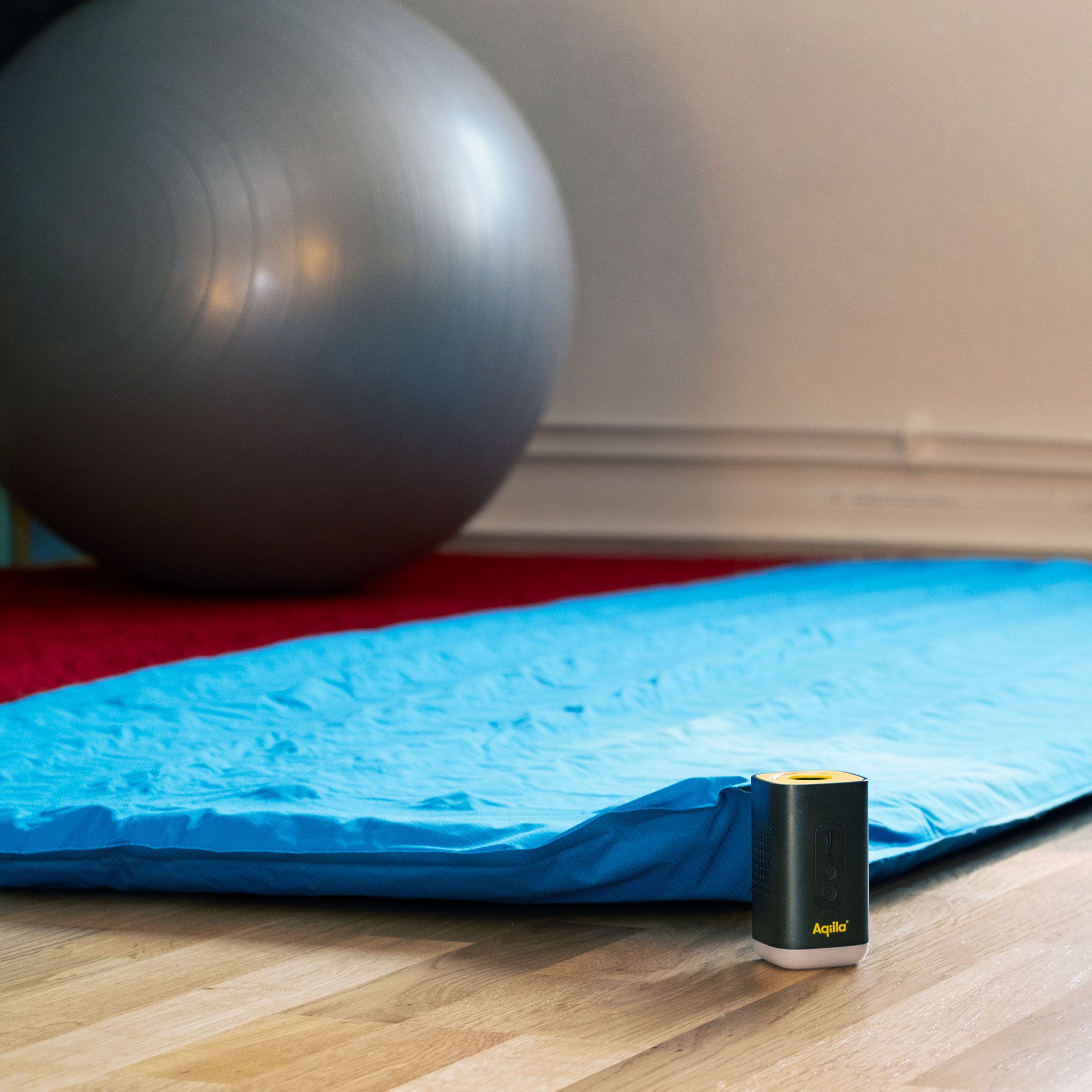 Fitness-Equipment, Yoga-Mat, Inflatable-Pump, PVC-Mat, Workout-Accessory