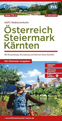 Radtourenkarte, Österreich, Kärnten, Seen-Schleife, Gepäckfach, Radfahrer, Wandern, Landkarte, Tourismus, Drauradweg