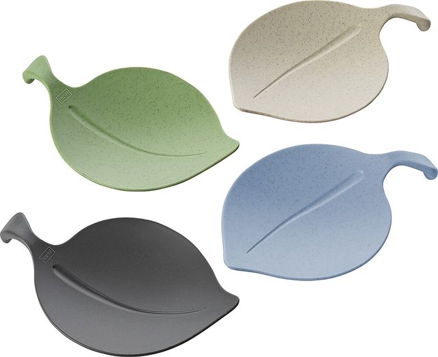 Koziol Schale Leaf-On 4er Set Blatt, Pflanze, Kappe, Hut, Töpferei