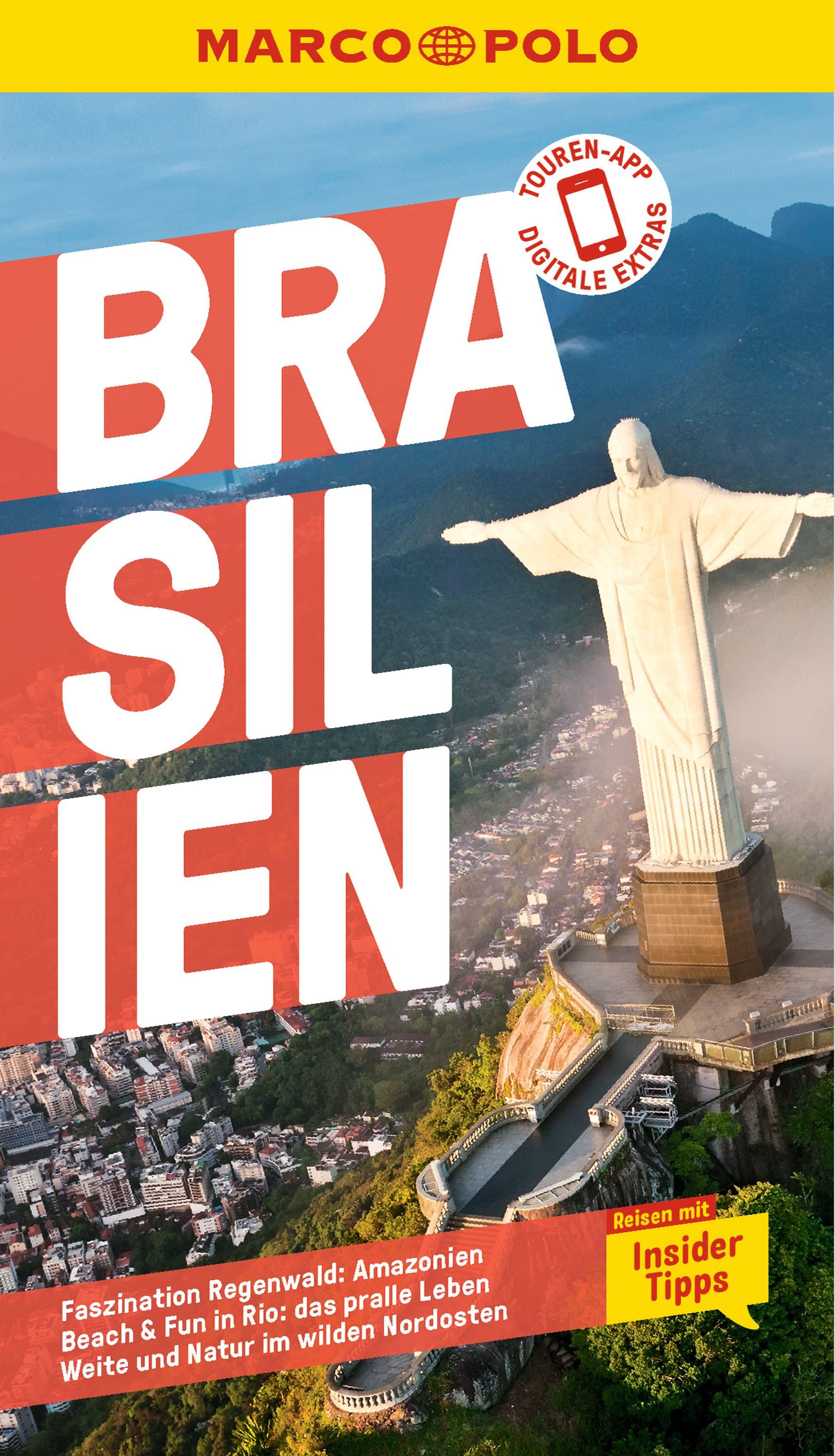 9783829749190 MARCO POLO Reiseführer Brasilien, Cover Jesus Statue mit Stadt