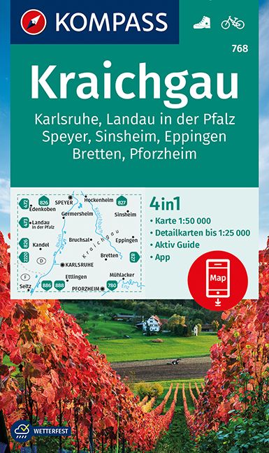 9783991212393 Cover Kompass Wanderkarte Kraichgau