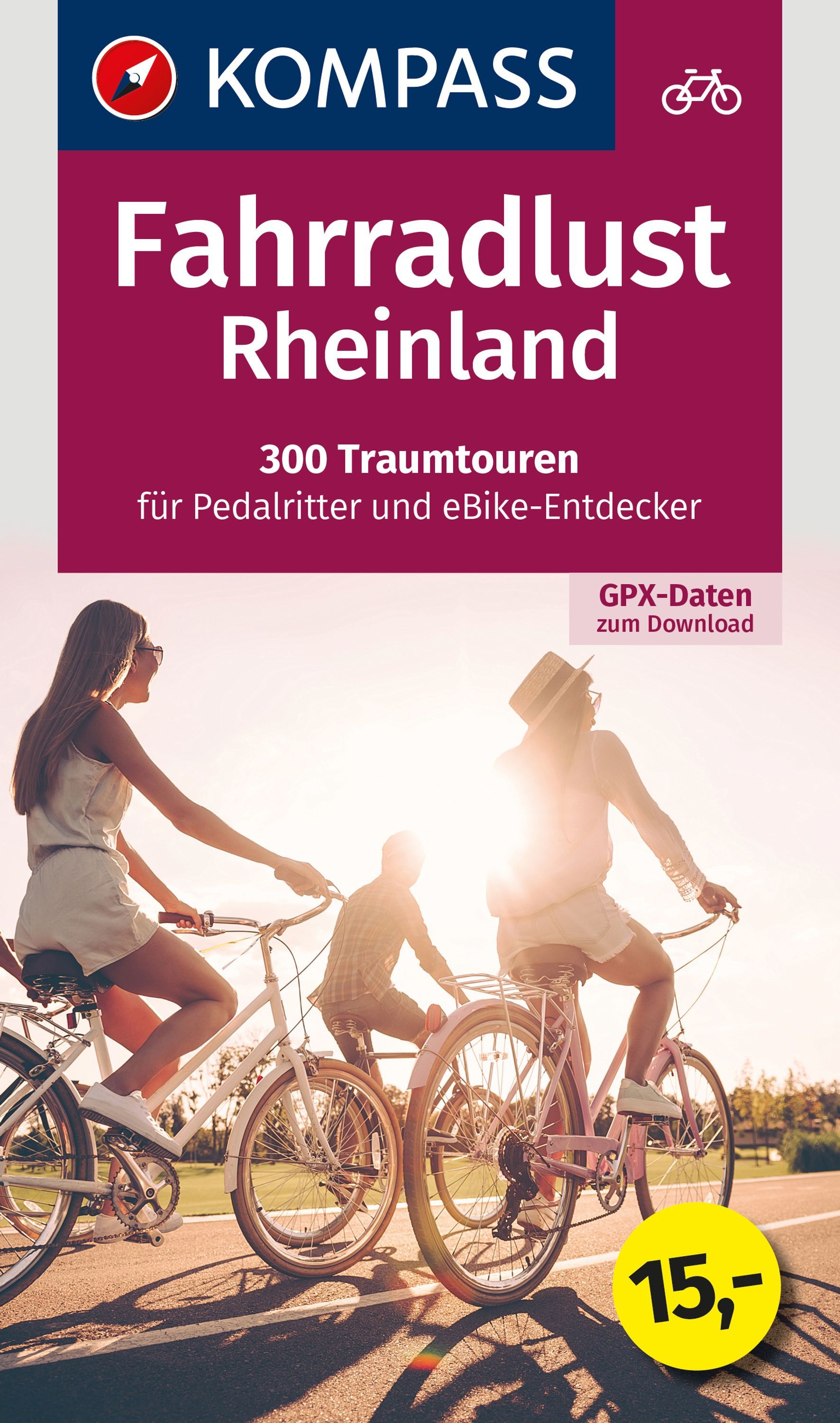 9783991541257 Cover, karte Fahrradlust Rheinland
