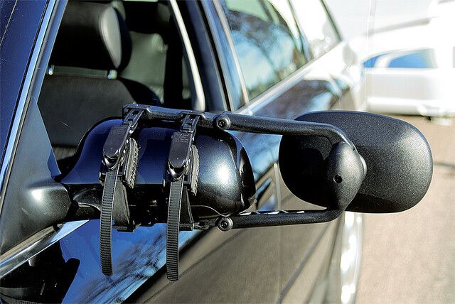 Seitenspiegel, Autospiegel, verstellbar, Außenansicht, schwarz