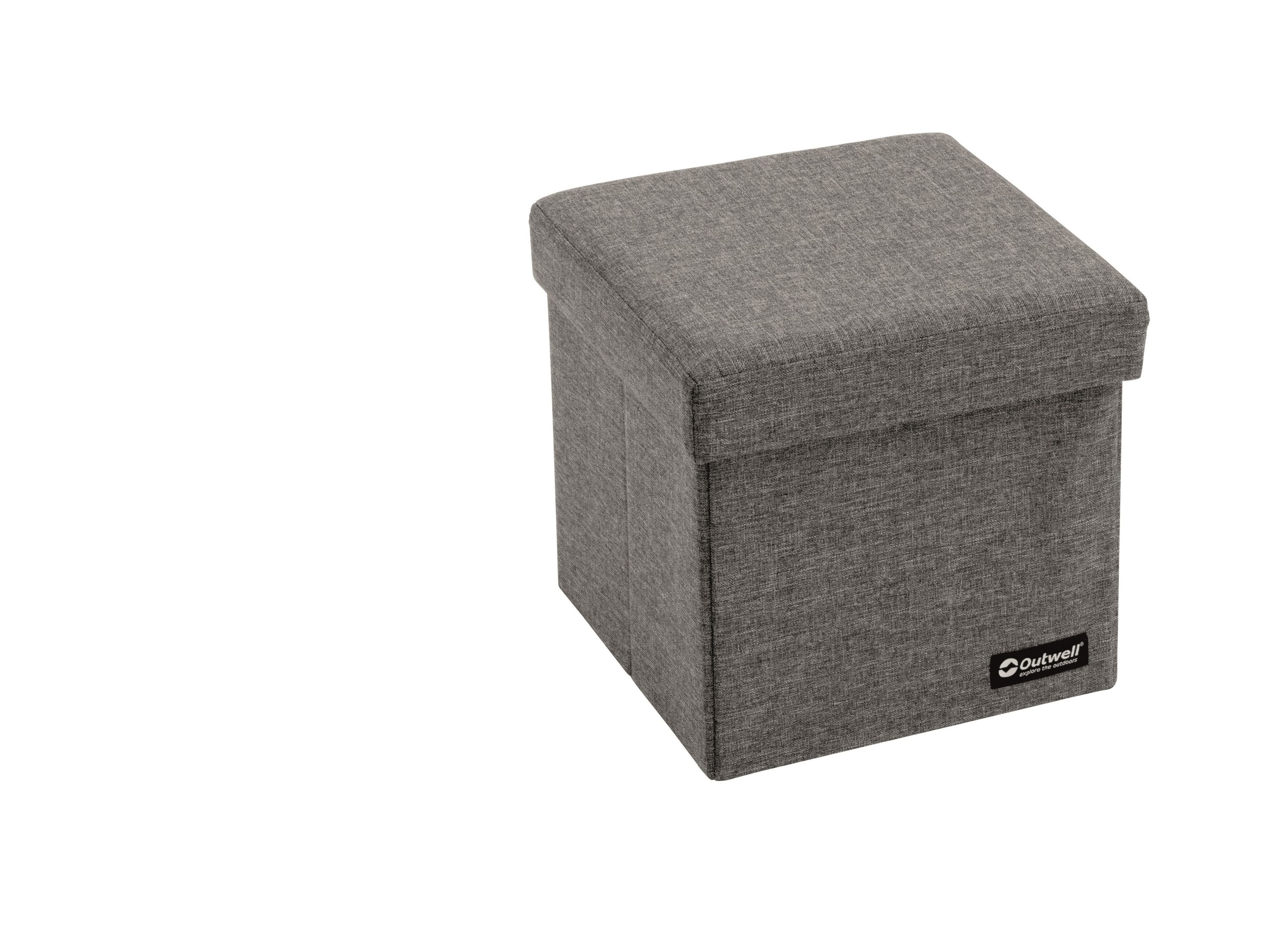 996156811 Outwell Staubox und Hocker, Grau aufgebaut