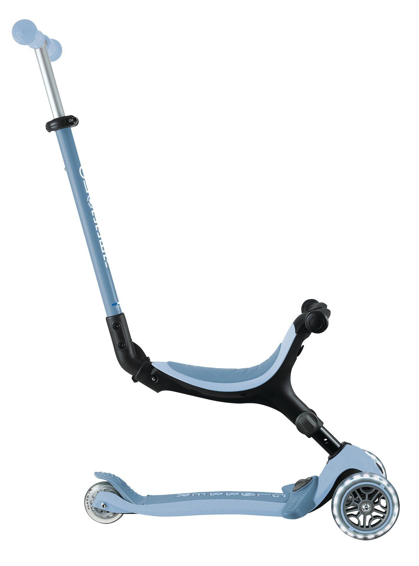 Transport, Fahrzeug, Tretroller, Kinderroller, E-Scooter, Hellbau, Rad