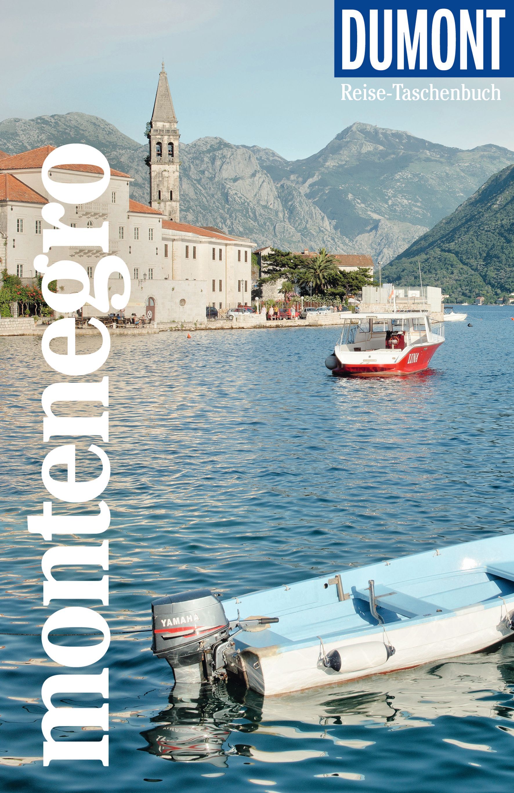 DUMONT Reise-Taschenbuch Reiseführer Montenegro Cover Jacht, Uferpromenade, Boot, Beiboot, Wasserfahrzeug