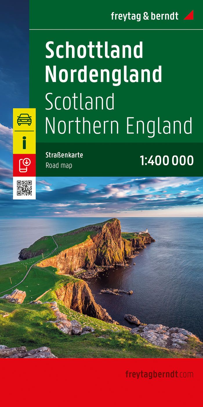 Schottland - Nordengland, Autokarte 1:400.000, f&b Land, Natur, Draußen, Meer, Halbinsel