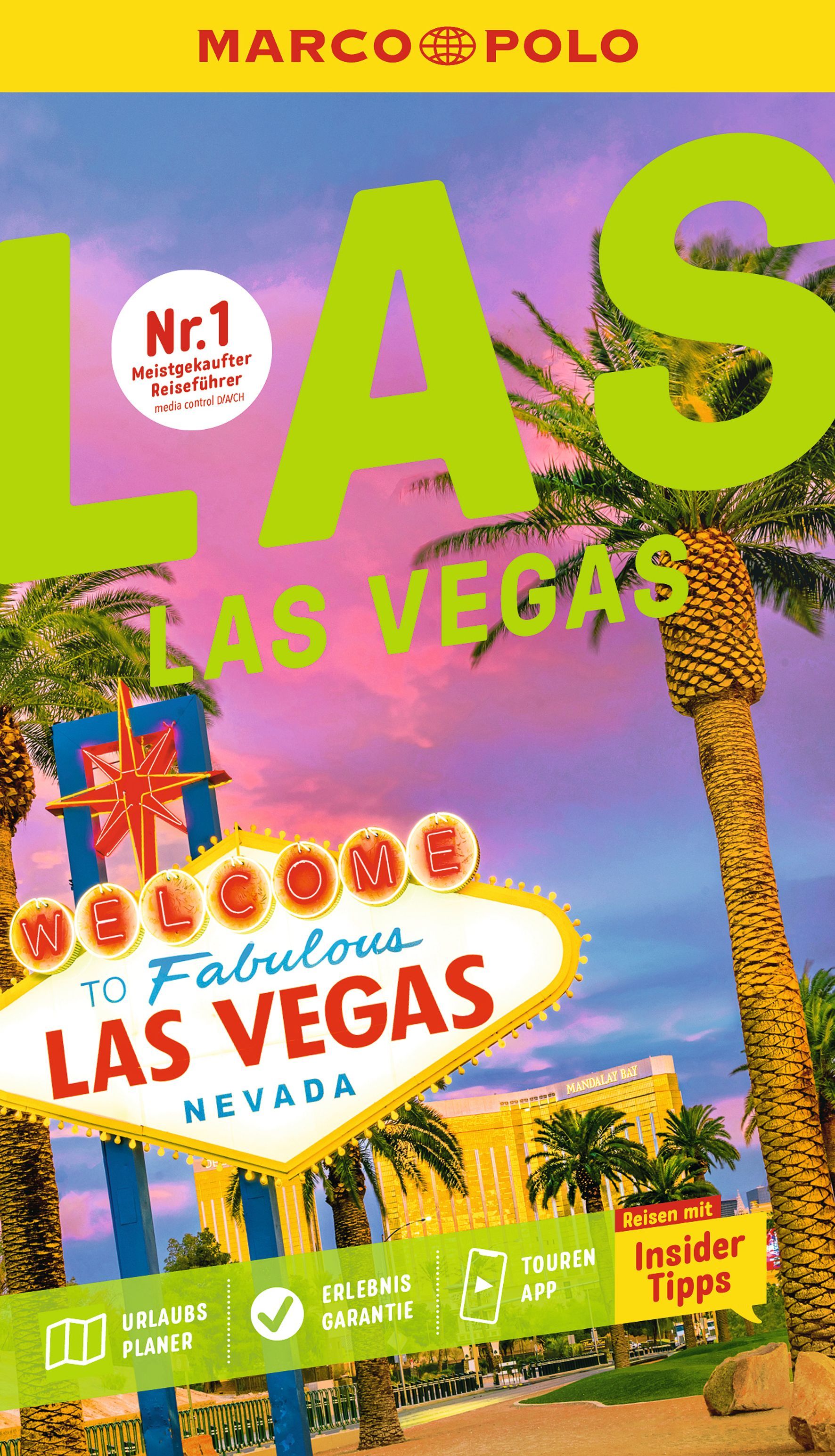 las vegas, nevada, willkommen schild, palmen, zeitschriftencover