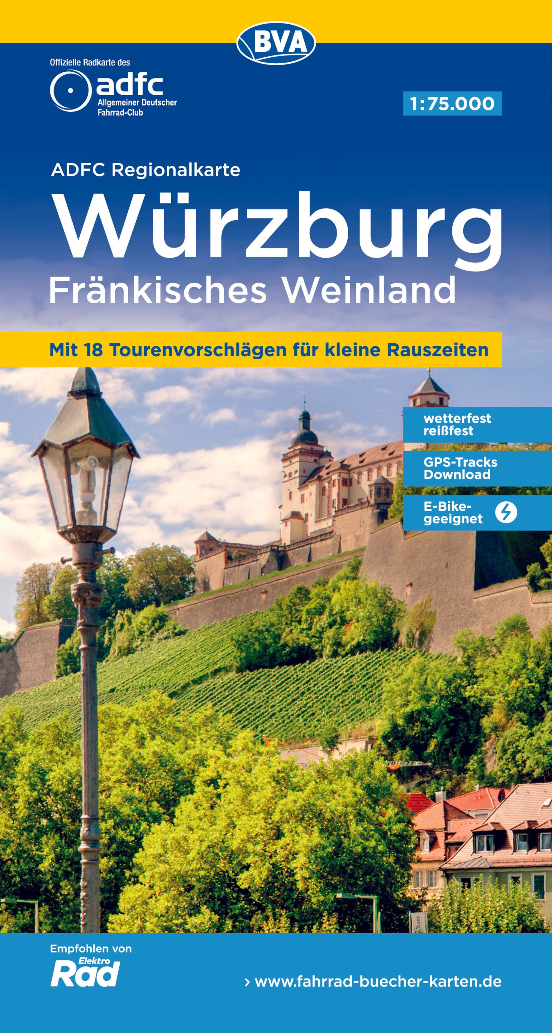 Würzburg, Fränkisches Weinland, Karte, Tourenvorschläge, E-Bike geeignet