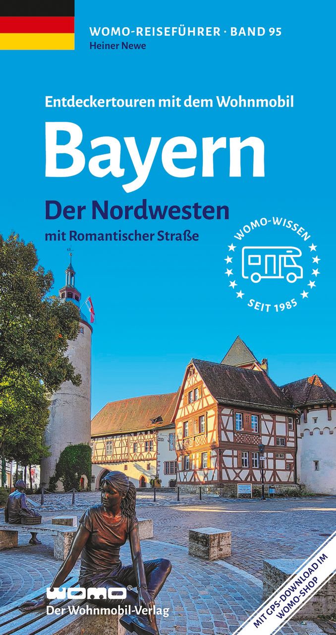 Mit dem Wohnmobil Bayern Nordwesten Werbung, Plakat, Buch, Veröffentlichung, Person