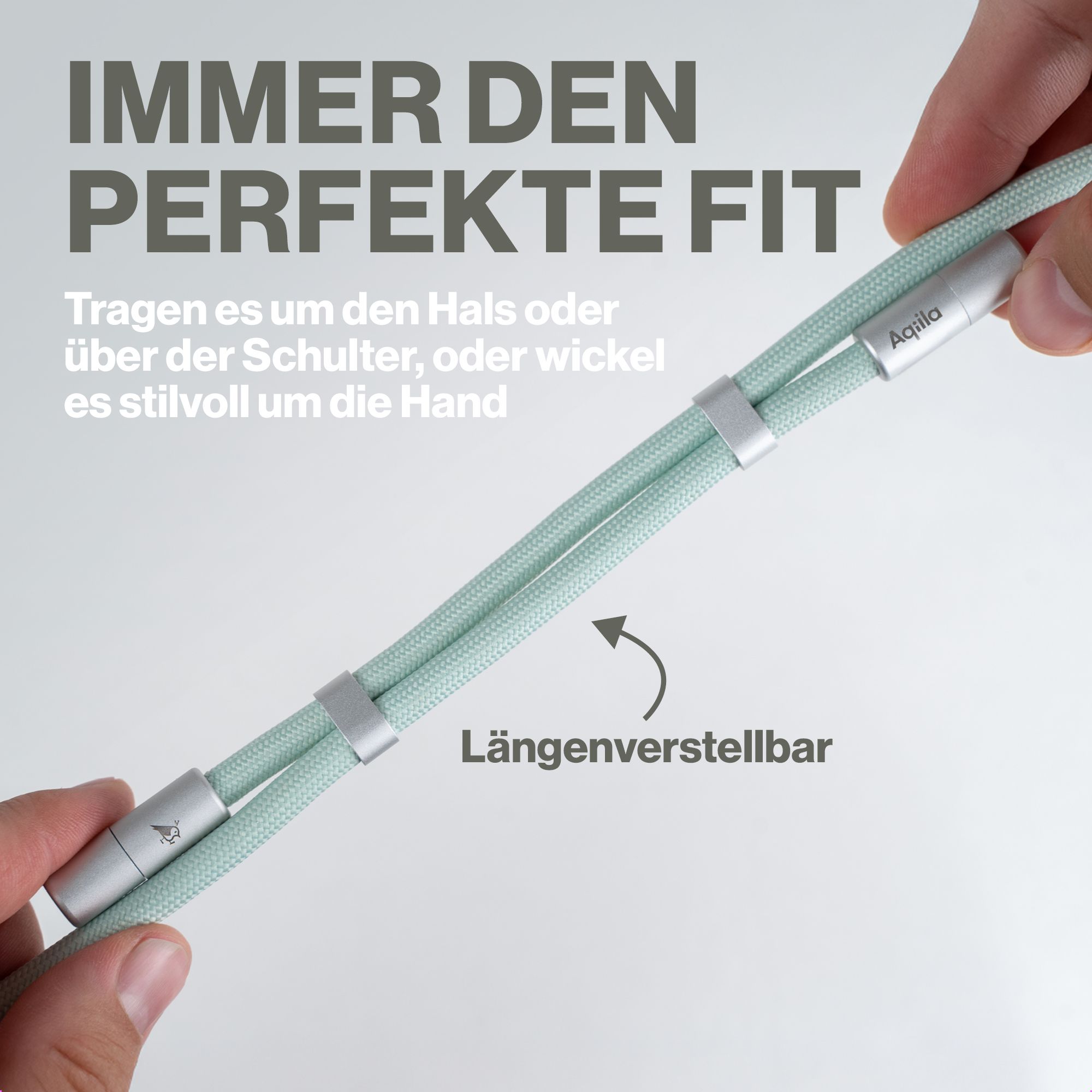 Kabel, Verlängerbar, Nylontextil, Akkutrennbar, Lanyard