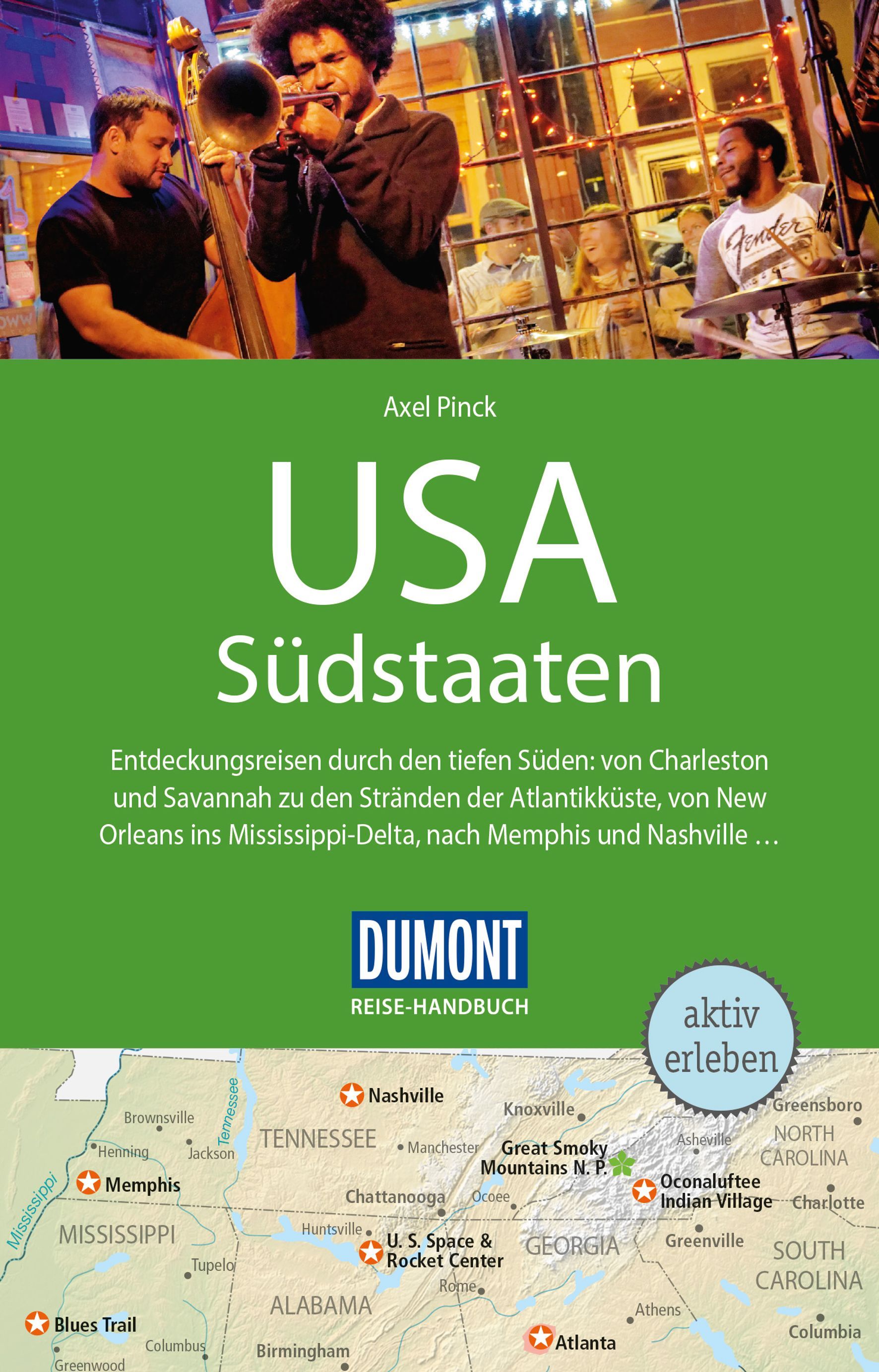 DUMONT Reise-Handbuch Reiseführer USA, Südstaaten Werbung, Plakat, Erwachsener, Mann, Person