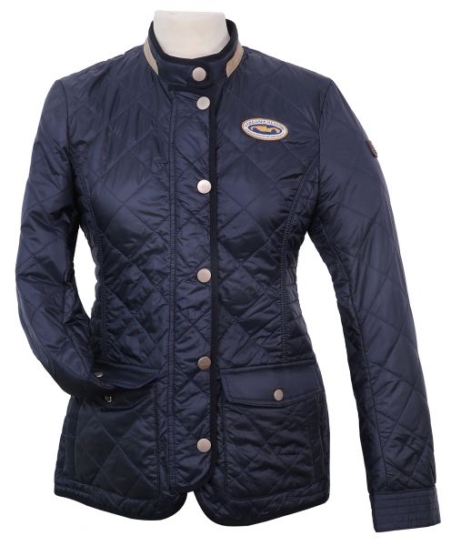 Blaue Damenjacke Gardasee mit ADAC Logo auf Innenseite