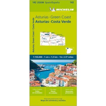 Michelin Karte, Asturias, Küste, grüne Umschlagseite, Straßenkarte