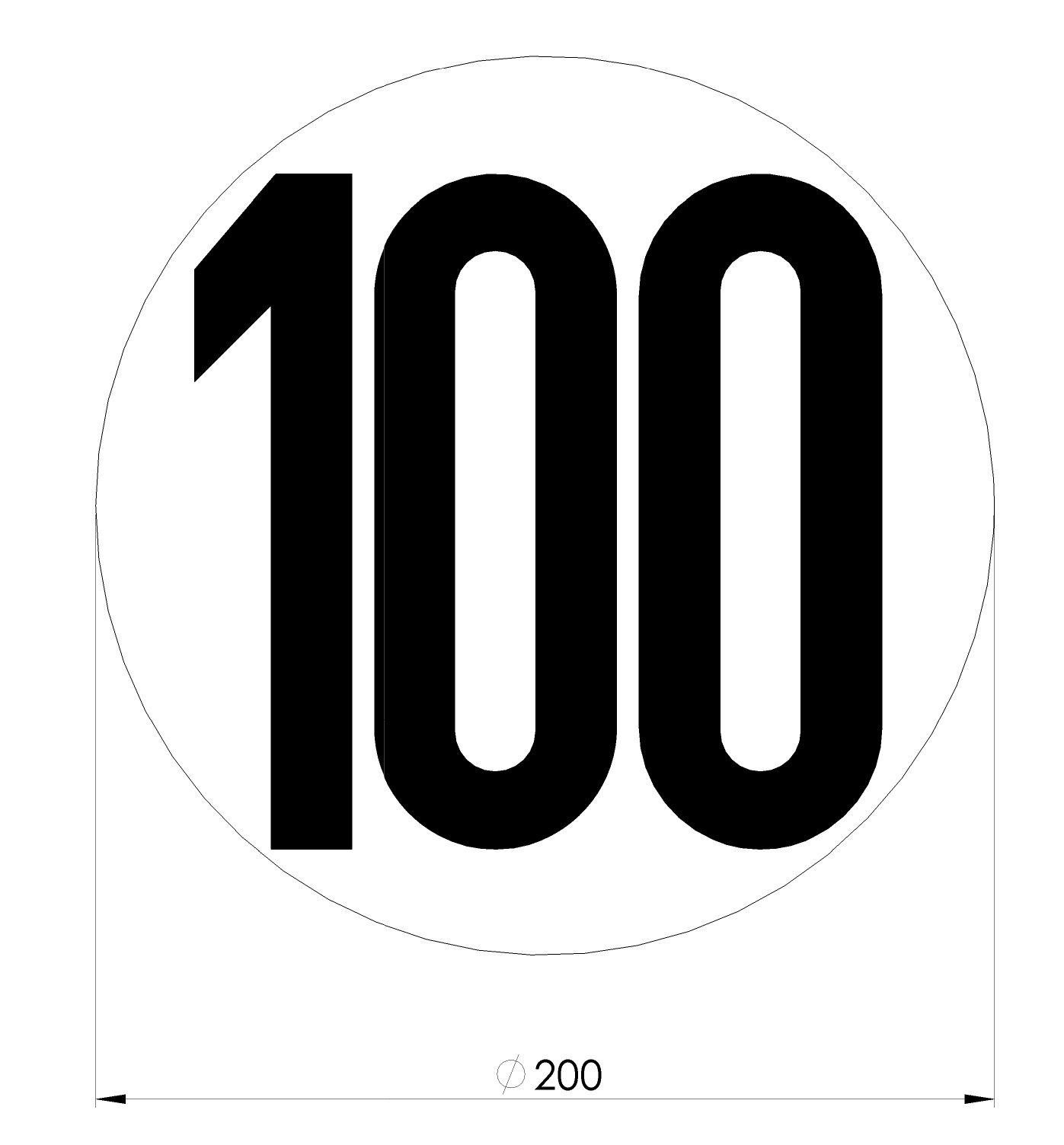 Geschwindigkeit-Frankreich-100kmh temposchilderset frankreich