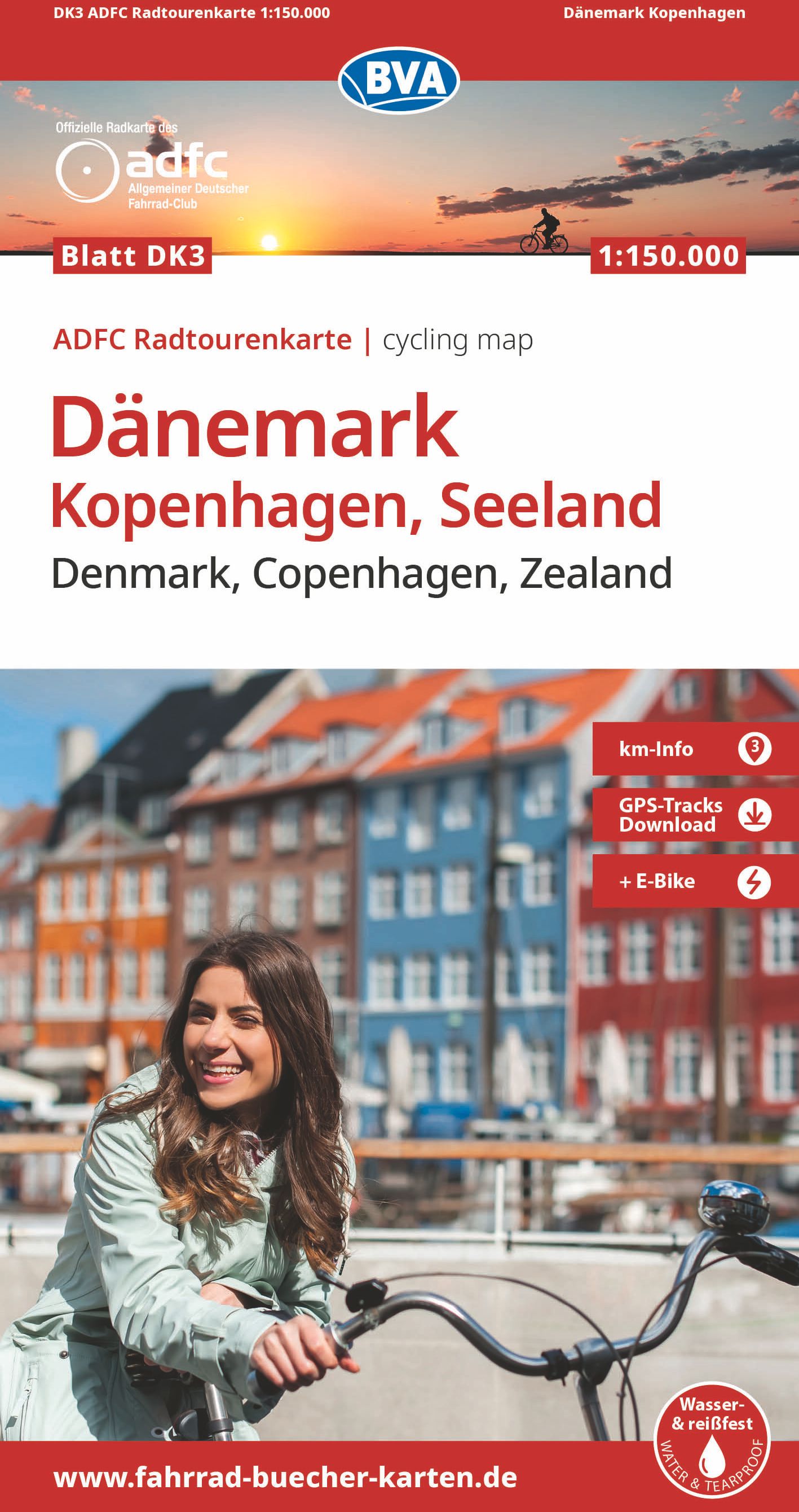 cycling map, Denmark, Copenhagen, Zealand, bicycle