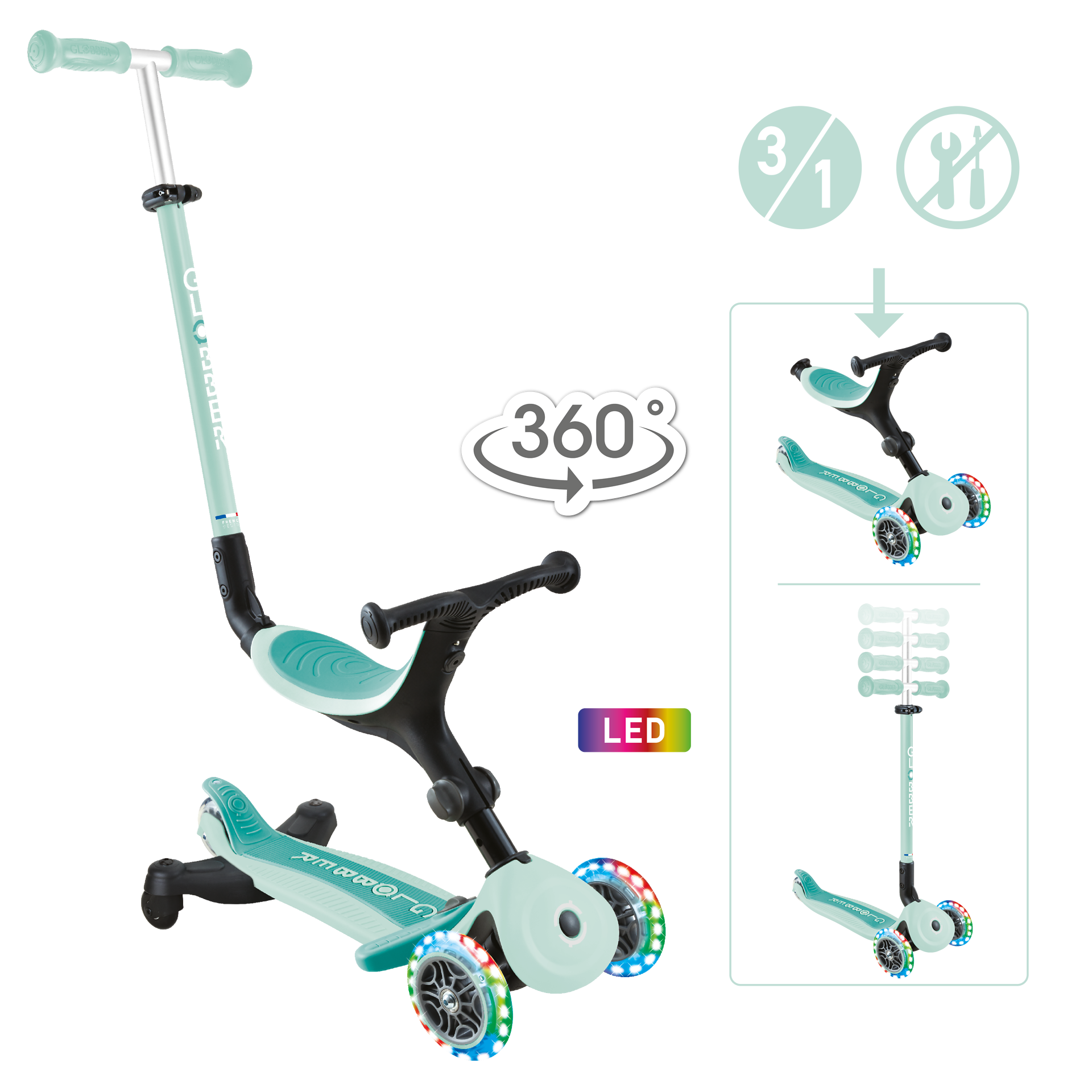 Roller, Transport, Fahrzeug, Rad,Tretroller, Mint, Kinderroller