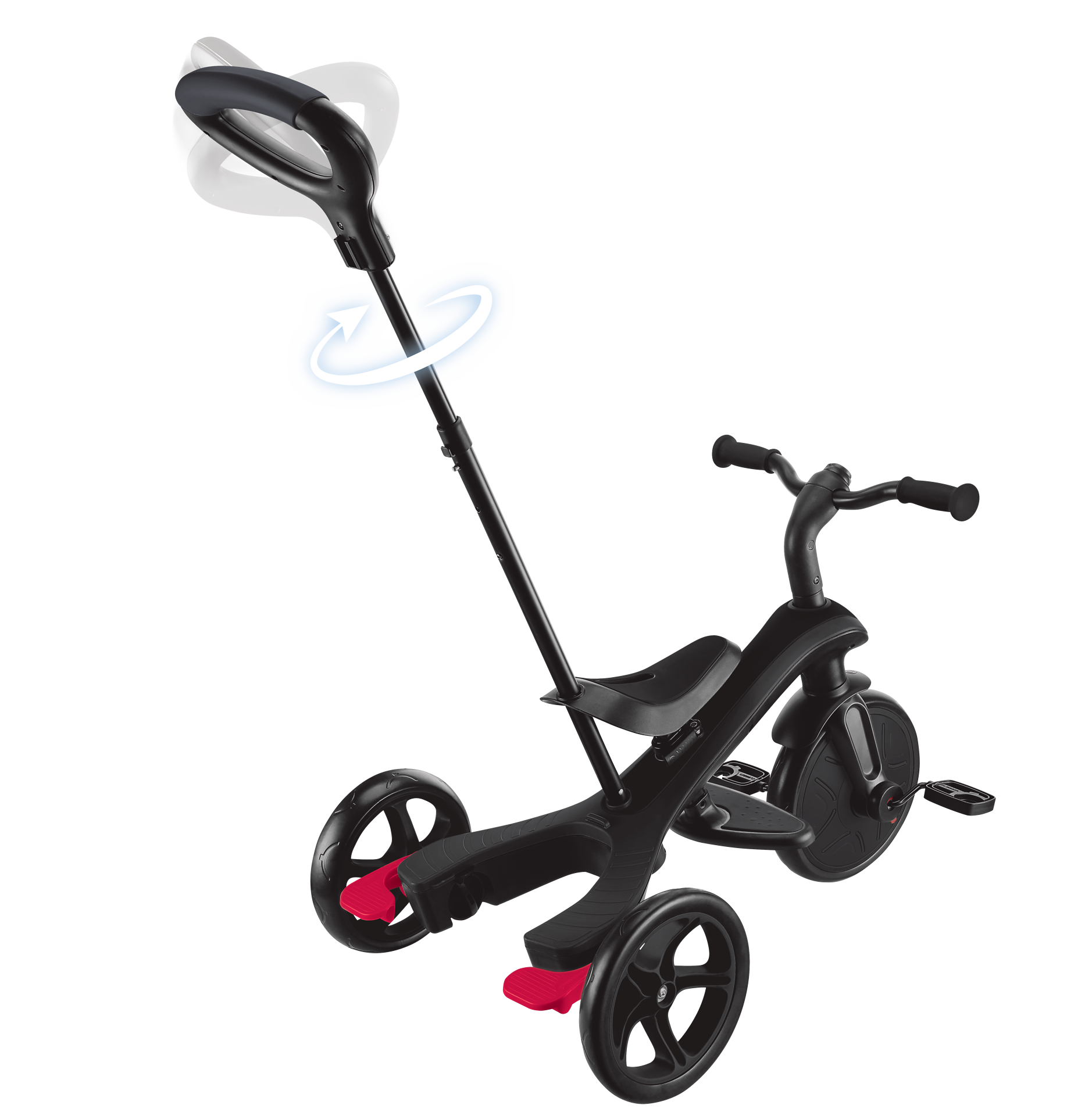 Transport, Fahrzeug, Kinderroller, Dreirad, Schwarz, Rad