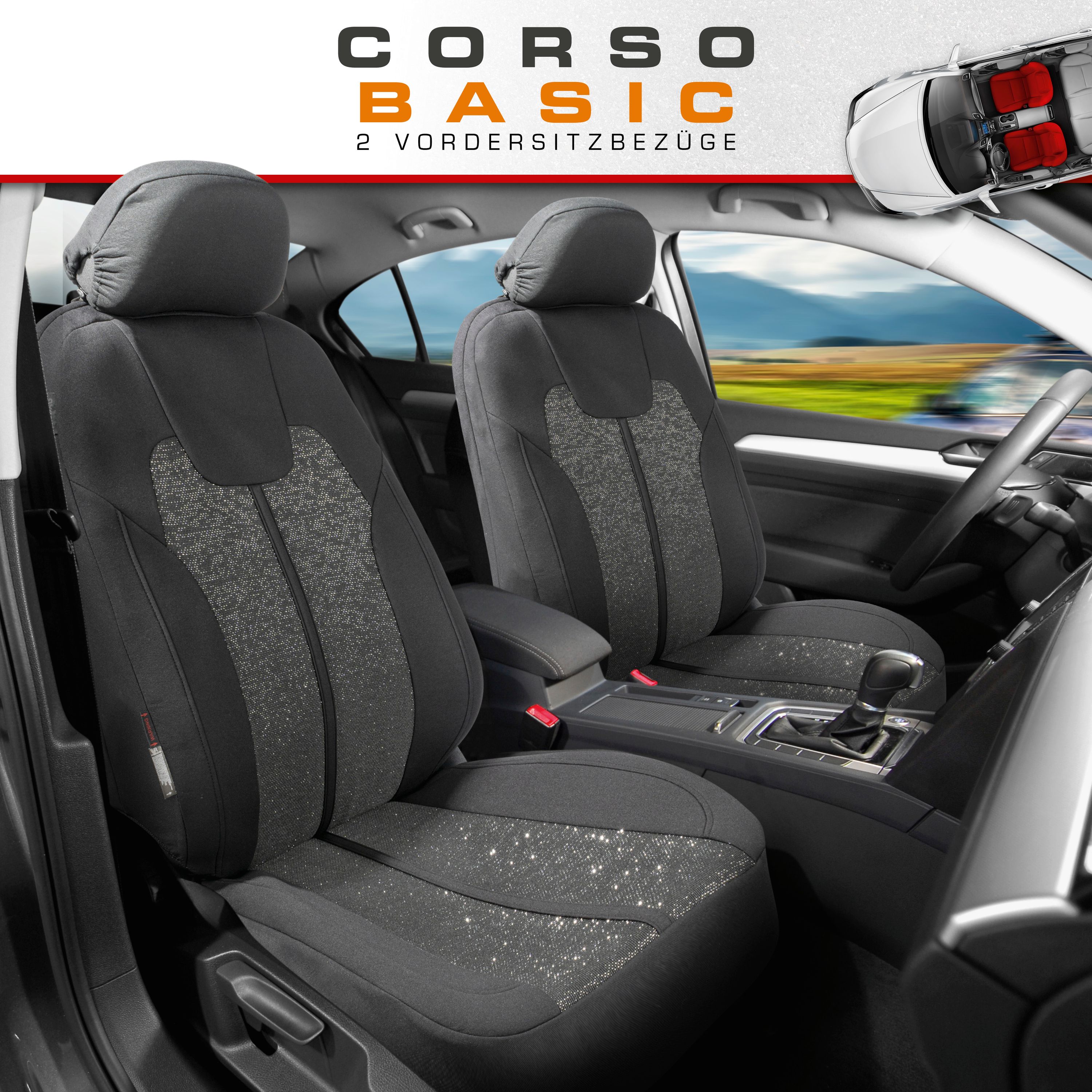 Autositzbezug Corso für zwei Vordersitze