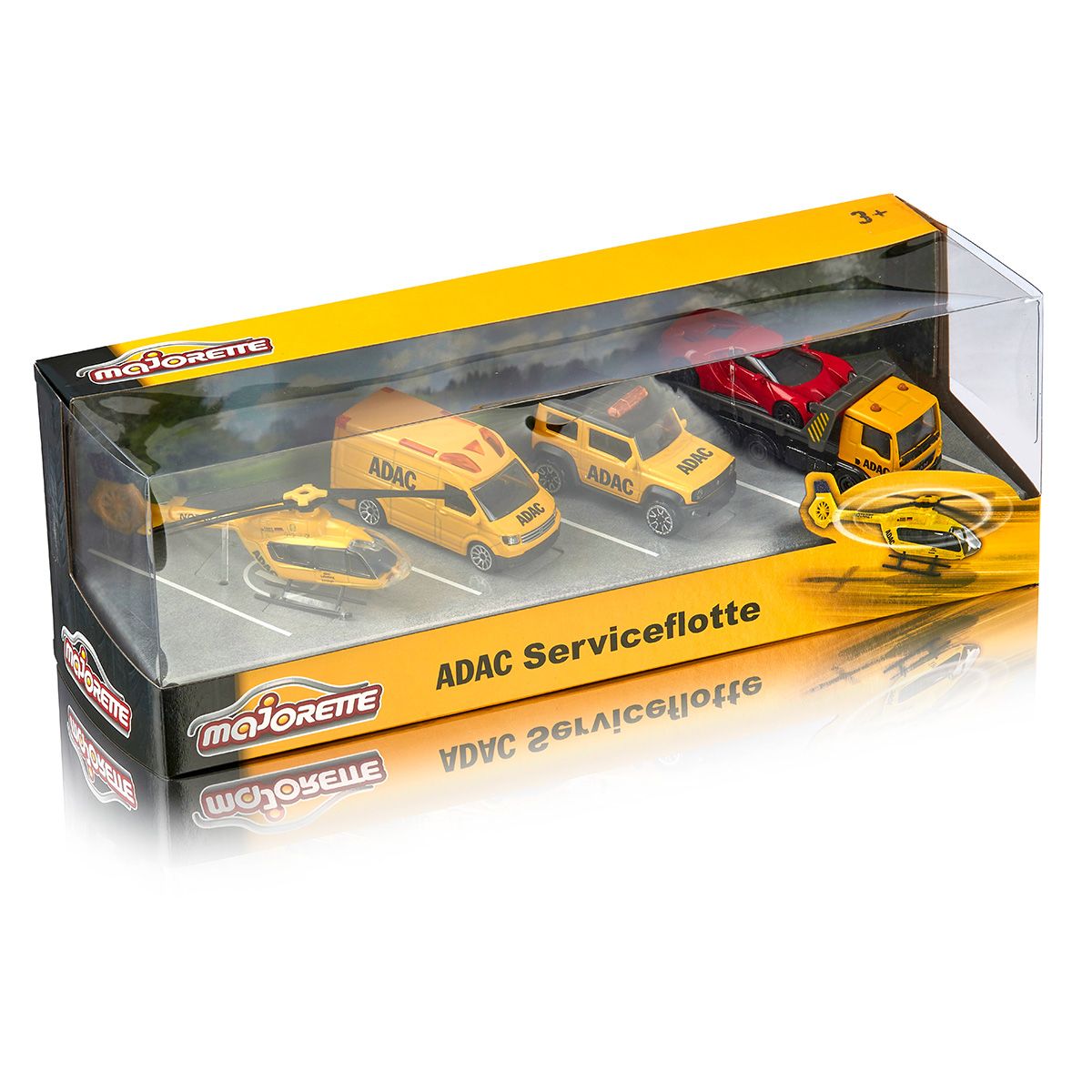 ADAC1552 ADAC Serviceflotte, Spielzeug Autos und Hubschrauber in einsehbarer Verpackung