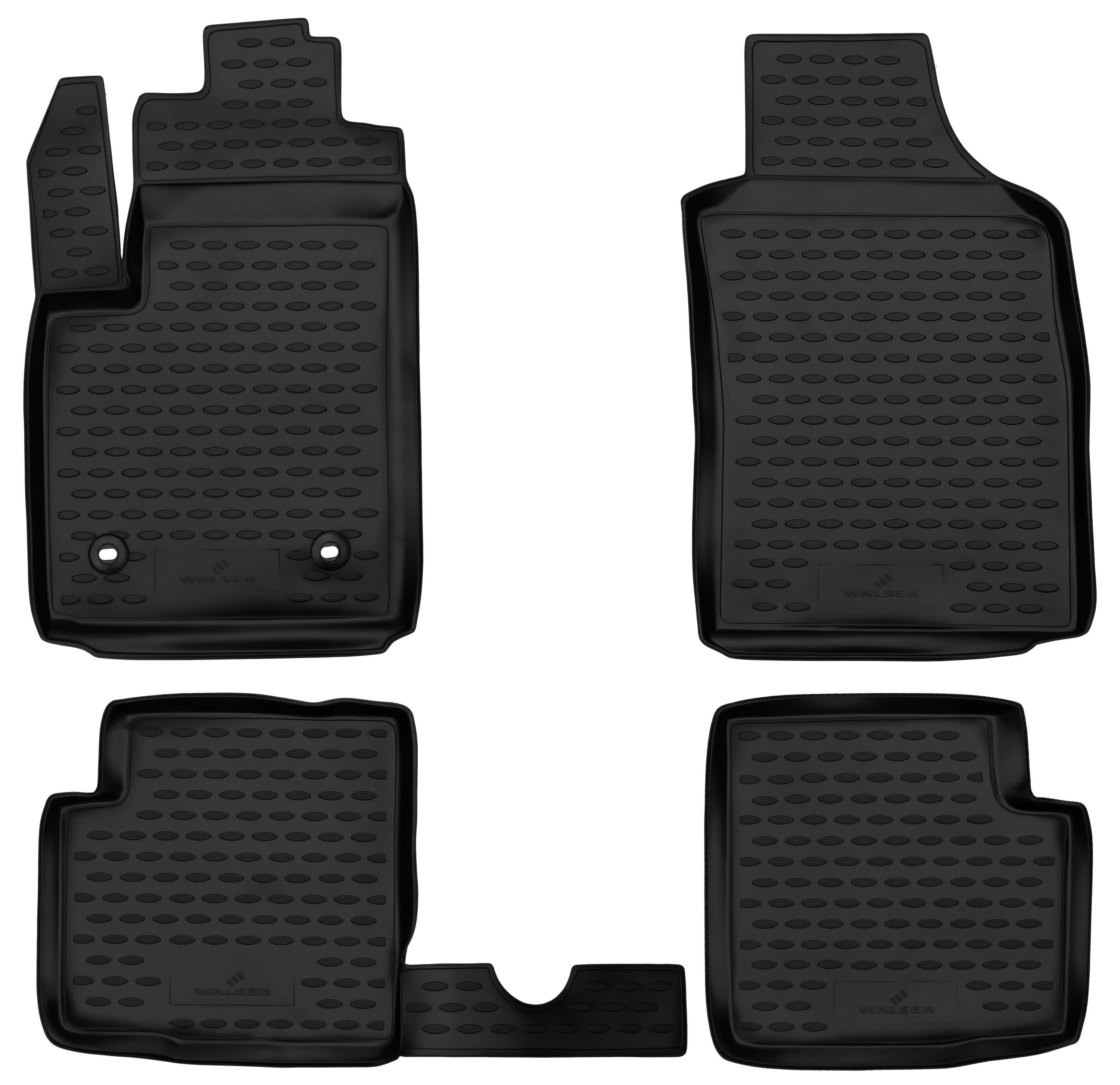 Fußmatten, Gummimatten XTR für Fiat 500, Fiat 500C, schwarz