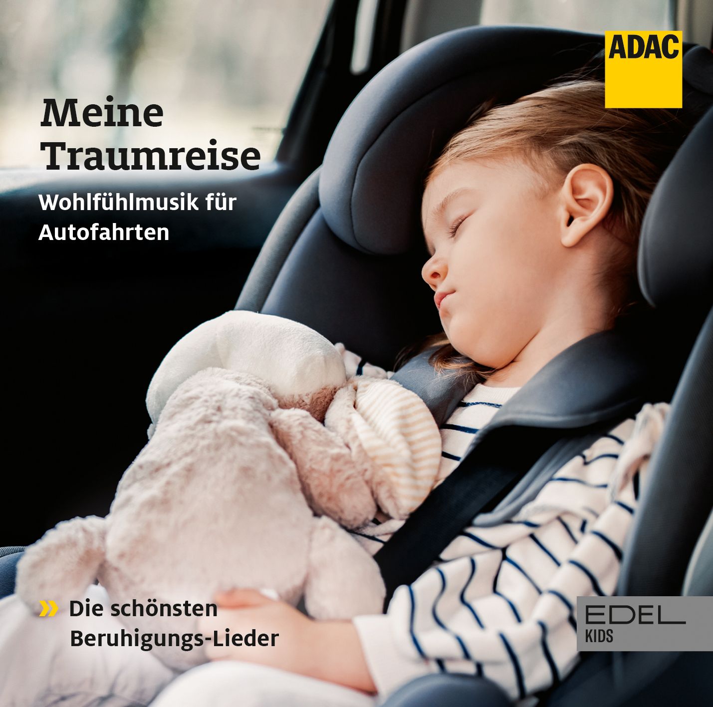 0217421KID_ADAC_Meine_Traumreise_Cover_RGB ADAC Musik CD mit Wohlfühlmusik, Cover mit schlafendem Kind im Kindersitz