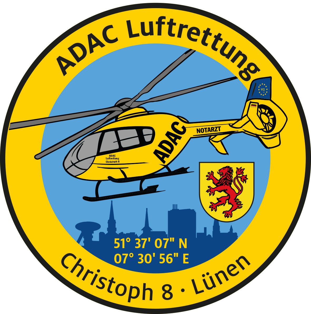 Fanpatch_Chr-8_Lunen_04-18 Fanpatch ADAC Luftrettung Christop 8 Lünen