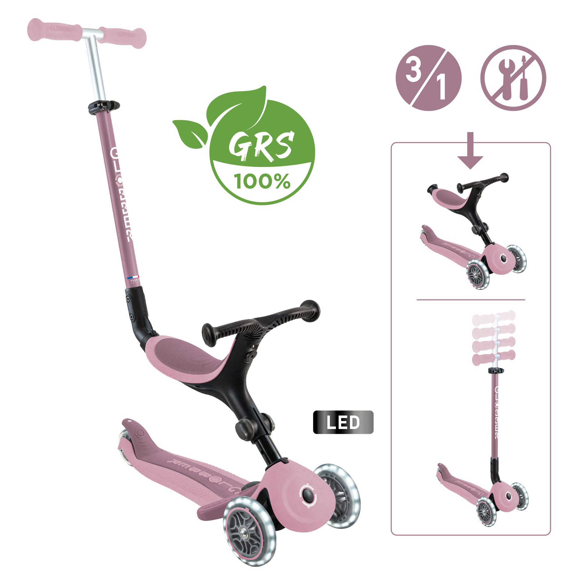 Transport, Fahrzeug, Tretroller, Kinderroller, E-Scooter, Rosa, Rad