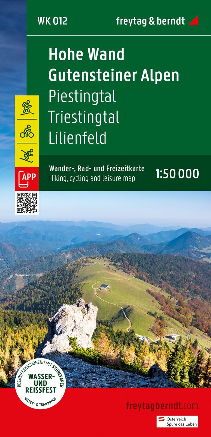 Hohe Wand - Gutensteiner Alpen, Wanderkarte, f&b Werbung, Plakat, Draußen, Natur, Land