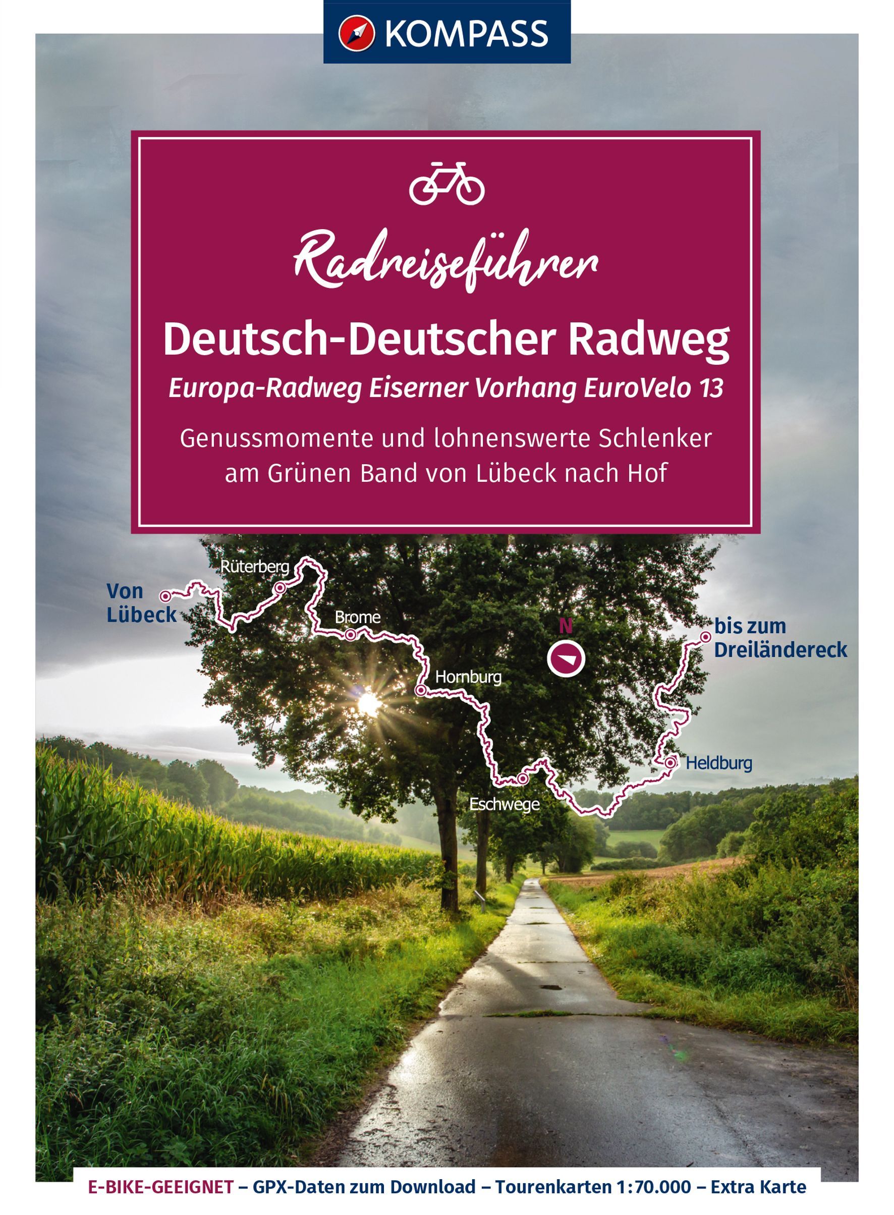 9783991216940 Cover Kompass Radreiseführer Deutsch Deutscher RAdweg