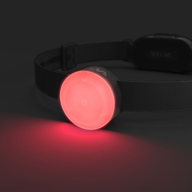 Stirnlampe, rotes Rücklicht