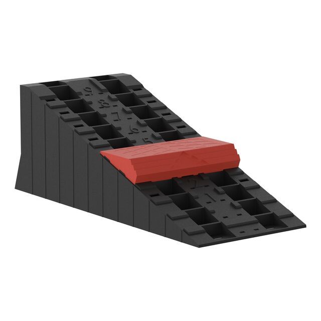 Lippert Auffahrkeil Level 9 smart inkl. App Keil Rampe schwarz mit rotem Block