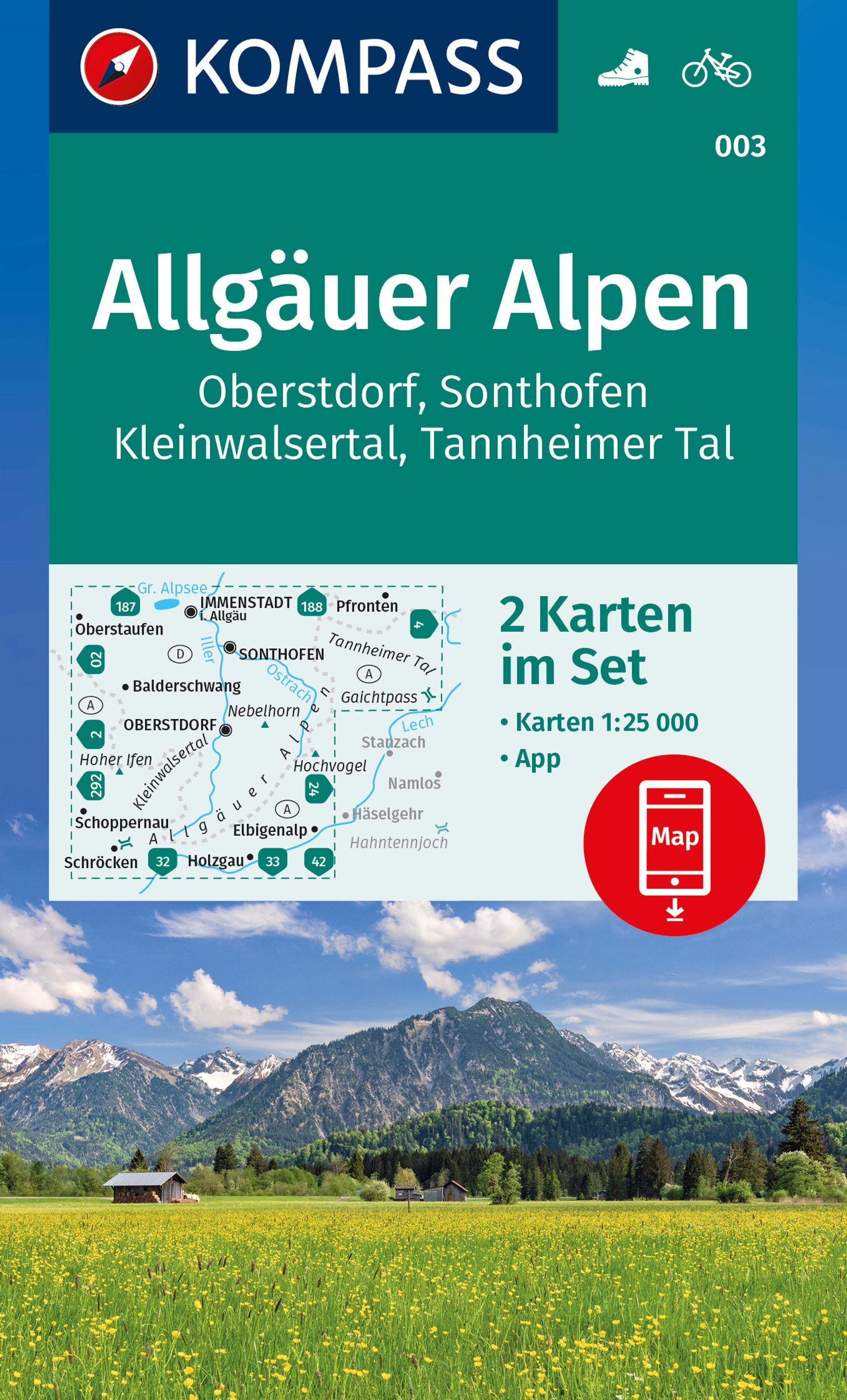 9783991541608 Cover, Karte Allgäuer Alpen