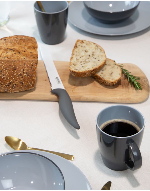 Besteck, Löffel, Brot, Messer, Kaffeetasse