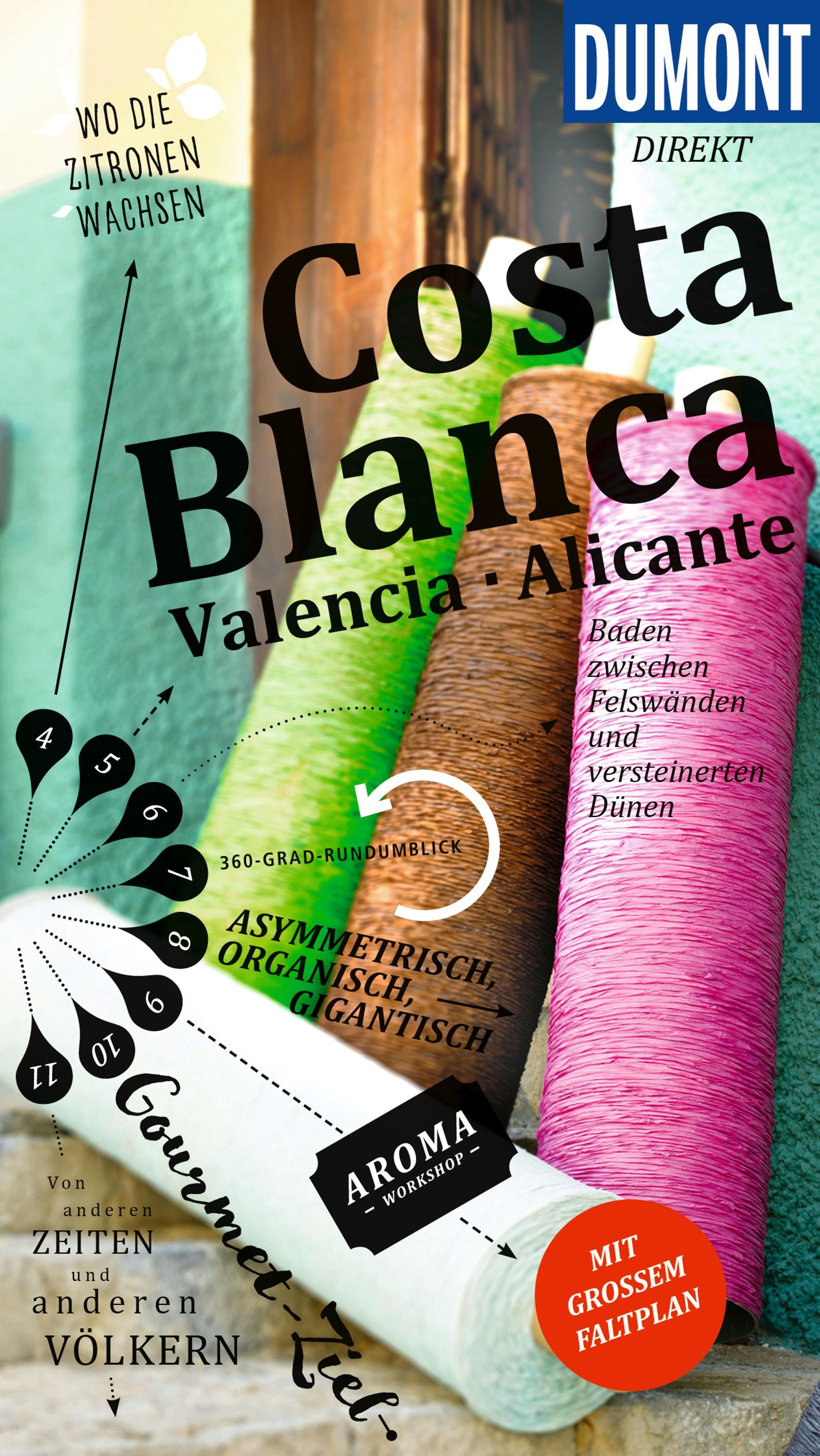 DuMont direkt Reiseführer Costa Blanca, Valencia Werbung, Plakat, Veröffentlichung, Buch