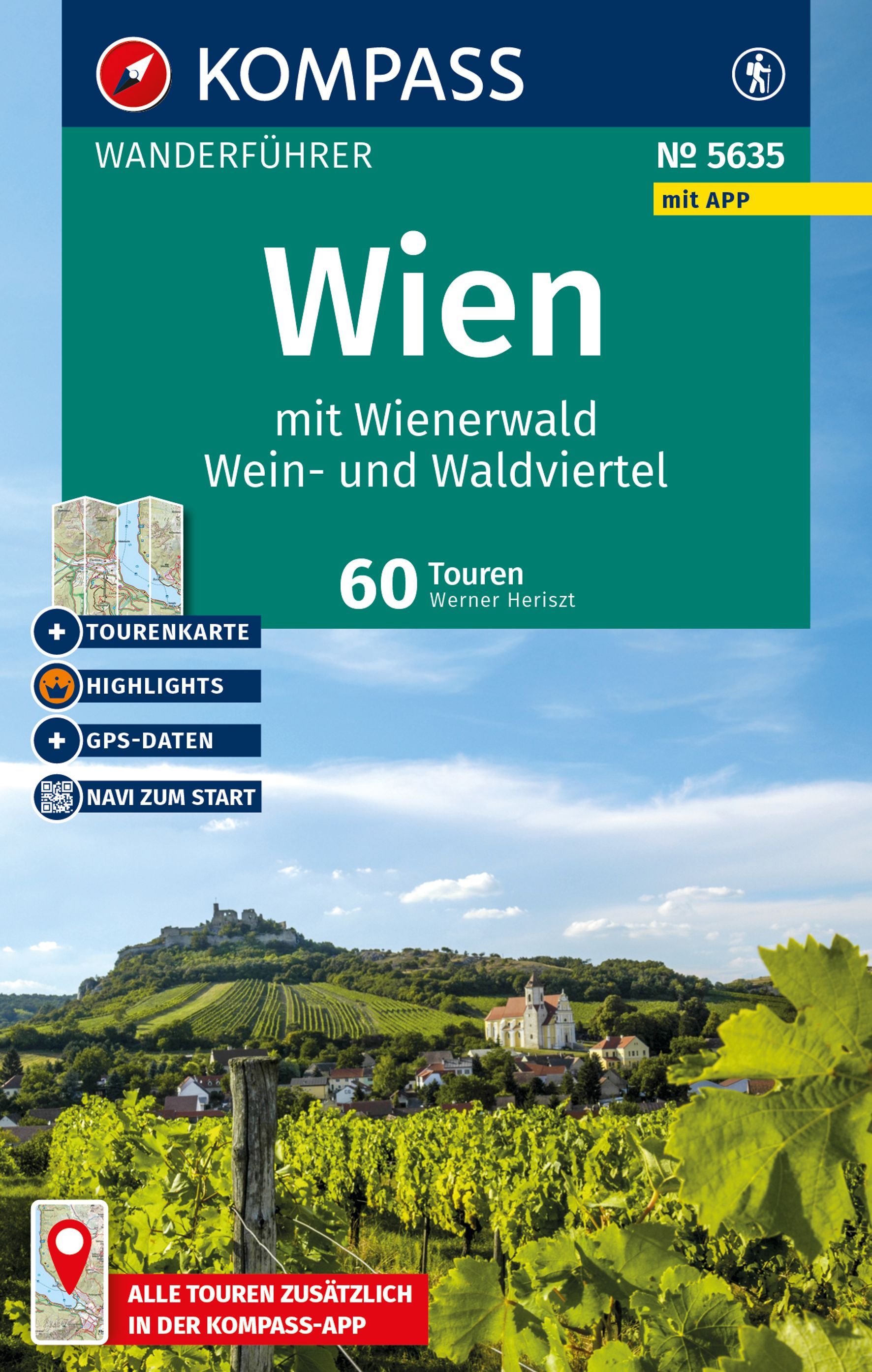 KOMPASS Wanderführer Wien mit Wienerwald Werbung, Plakat, Natur, Draußen, Landwirtschaft