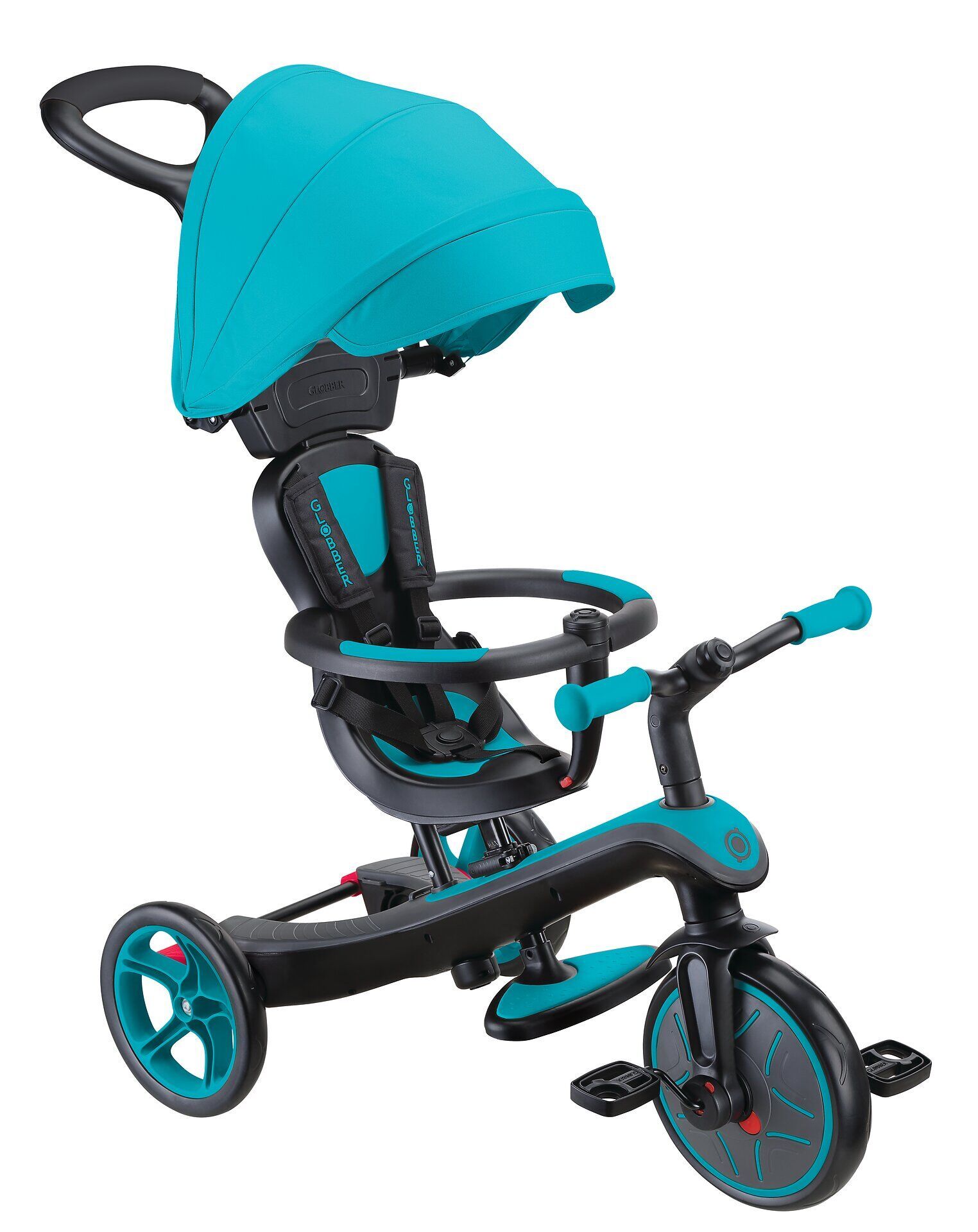 Transport, Fahrzeug, Kinderroller, Dreirad, Türkis, Rad