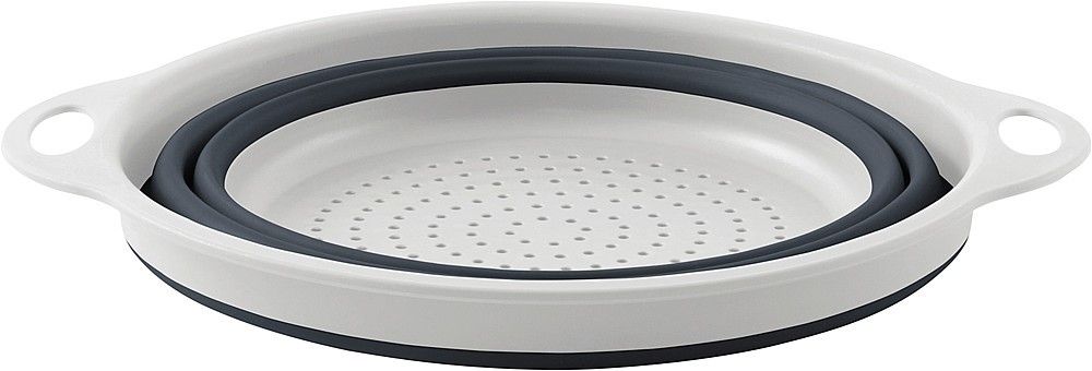 Faltsieb-Topf Zusammengefaltet Weiß / Grau