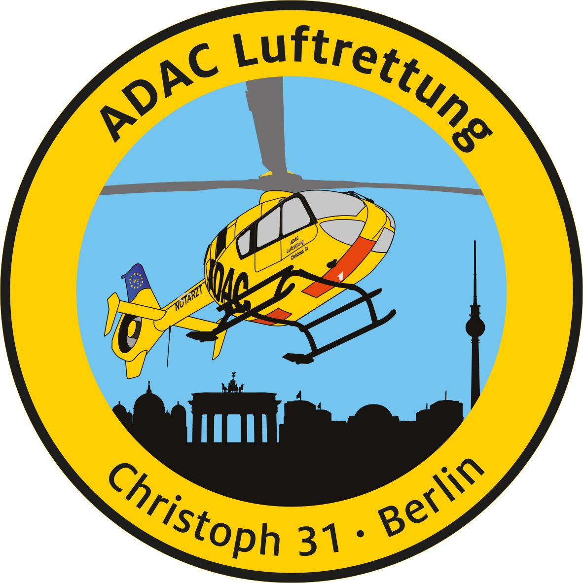 Fanpatch_Berlin-Chr-31_Pfade_02_19 Fanpatch ADAC Luftrettung Christoph 31 Berlin