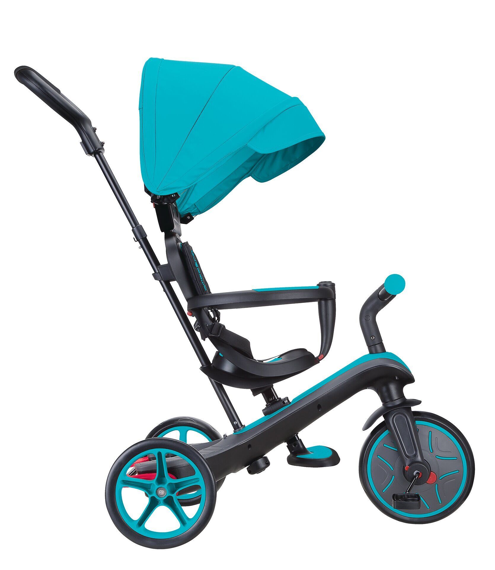 Transport, Fahrzeug, Kinderroller, Dreirad, Türkis, Rad