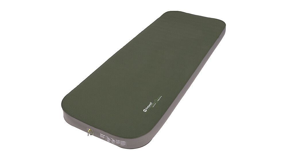 996094111 Outwell Isomatte Dreamhaven Single, aufgeblasen auf weißem Hintergrund