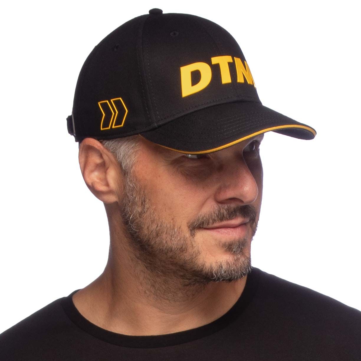 Mann DTM Cap schwarz mit gelbem DTM Schriftzug