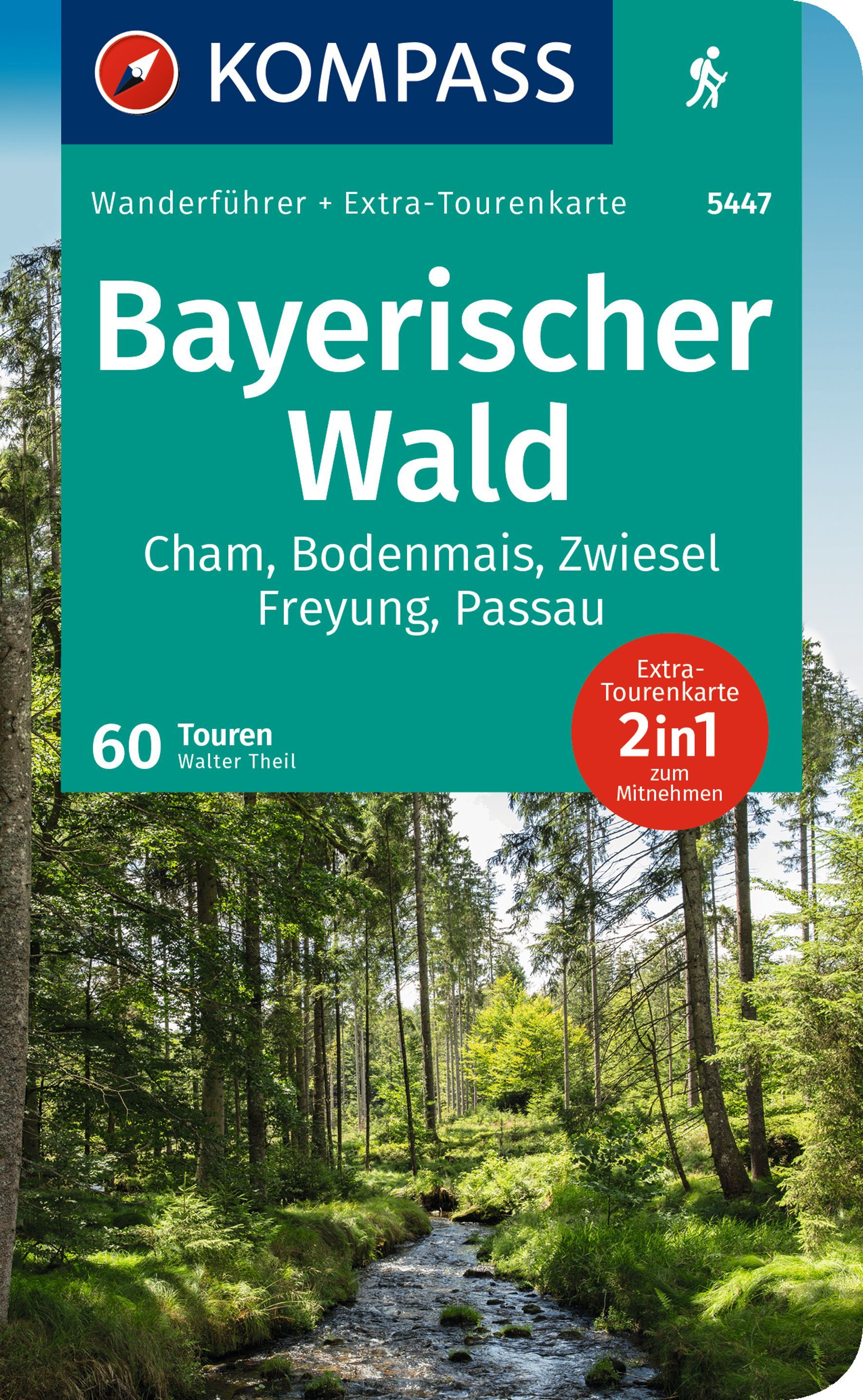 9783991218302 Cover Kompass Wanderführer Bayrischer Wald